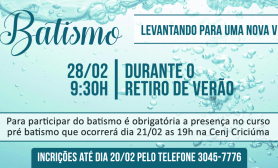Batismo - Festa das águas