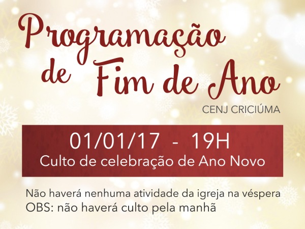 Culto de Ano Novo