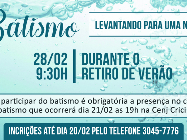 Batismo - Festa das águas